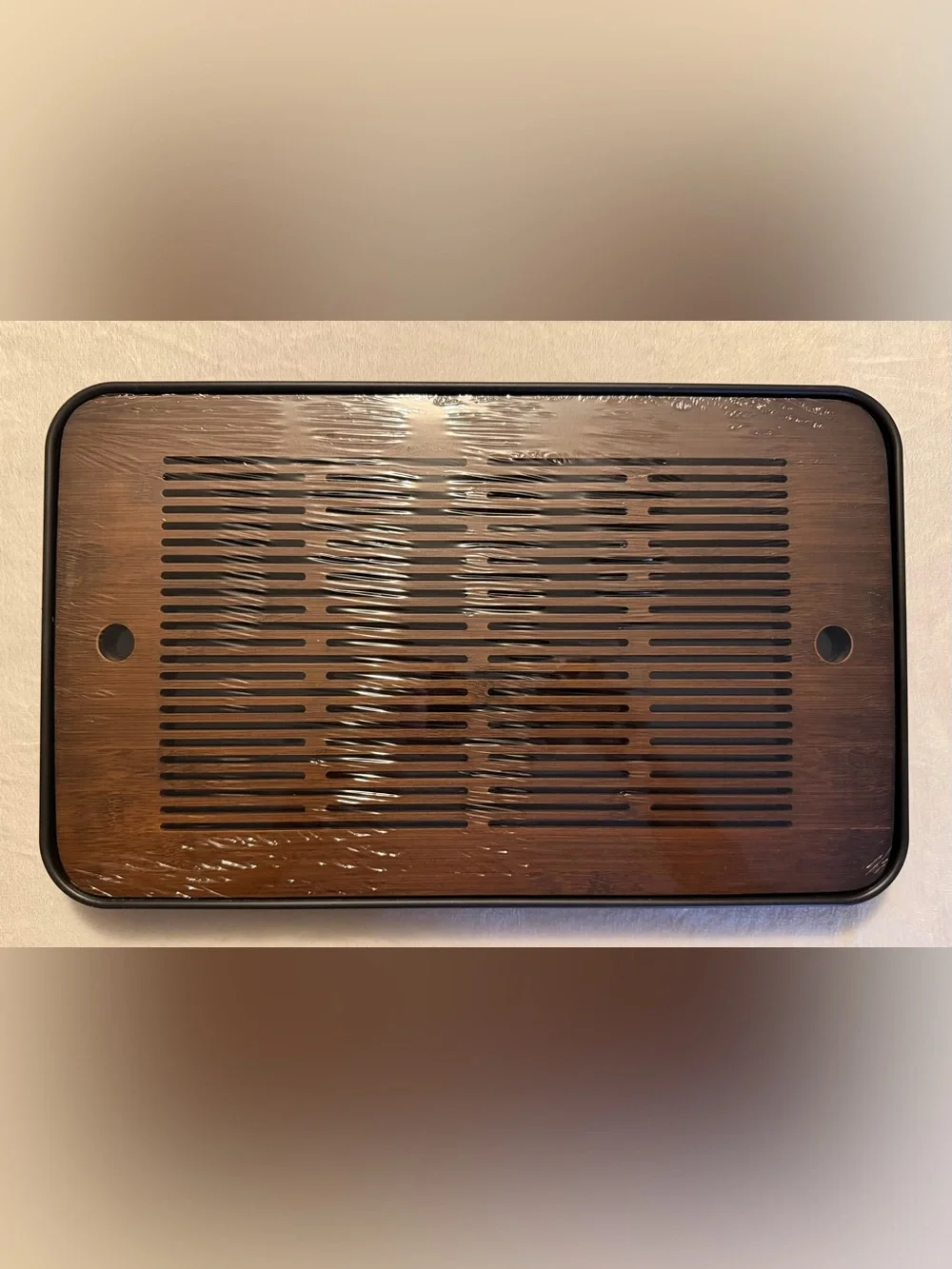 17 Inch Large Bamboo Chinese Gongfu Tea Tray Table Box with Water Storage
